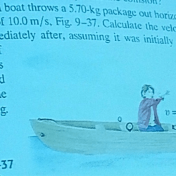 A child in a boat throws a 6.40 kg